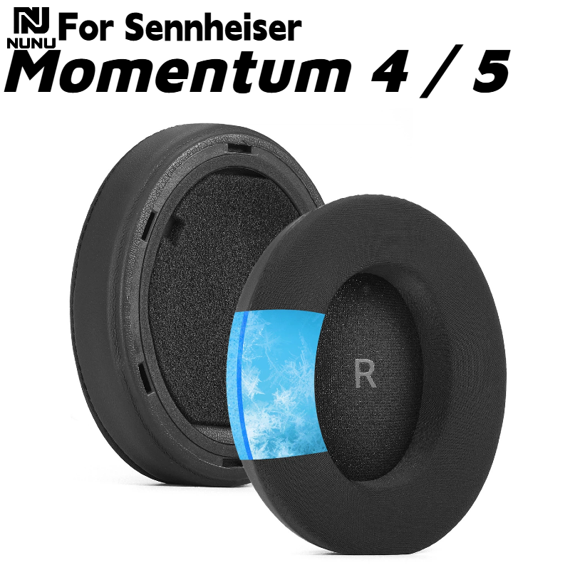 Sennheiser Headphone Momentum 4 - Ersatz-Ohrpolster aus bequemem Lammleder/Proteinleder/Ice-Gel mit Schnalle