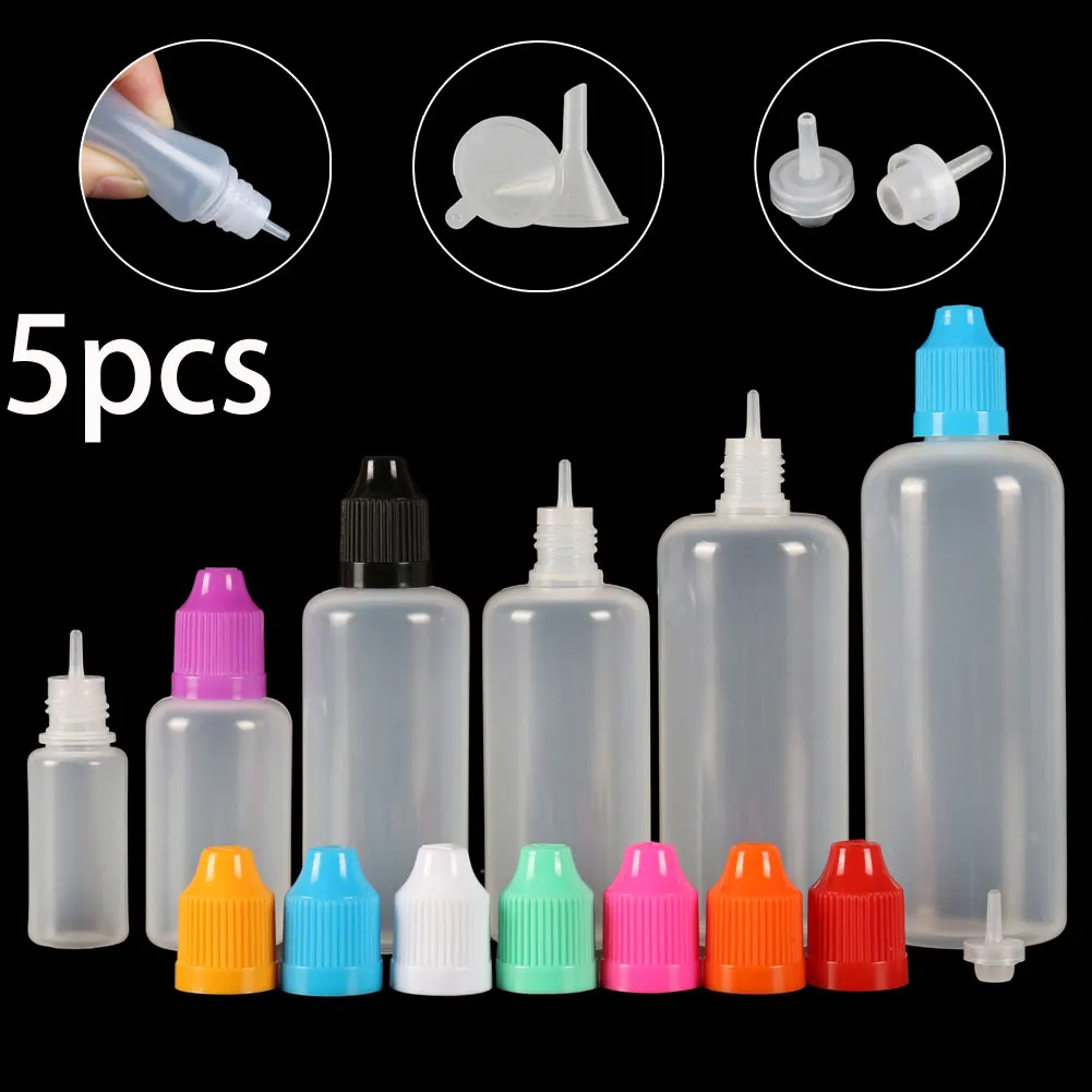 5PCS X 5ML-120ML Kunststoff Tr – Juice Bottle Dropper Bewertung und Preis