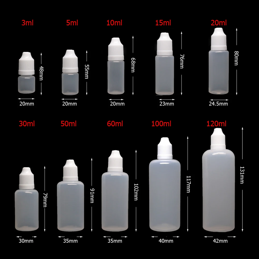 5PCS X 5ML-120ML Kunststoff Tr – Juice Bottle Dropper Bewertung und Preis