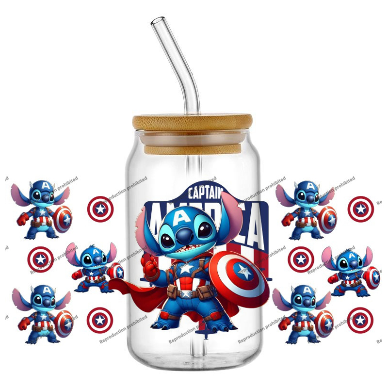 Cartoon-Helden-Design 16OZ UV  – Rdta Tank Glass Bewertung und Preis